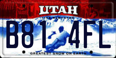UT license plate B814FL