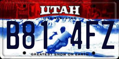 UT license plate B814FZ