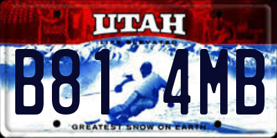 UT license plate B814MB