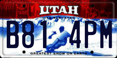 UT license plate B814PM