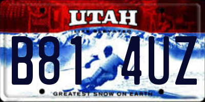 UT license plate B814UZ