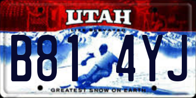 UT license plate B814YJ