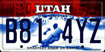 UT license plate B814YZ