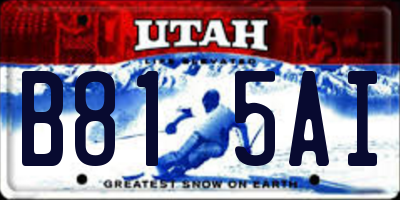 UT license plate B815AI