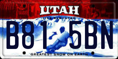 UT license plate B815BN