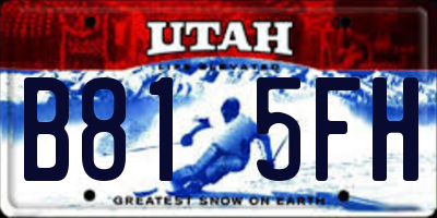 UT license plate B815FH