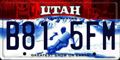 UT license plate B815FM