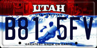 UT license plate B815FV