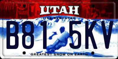 UT license plate B815KV