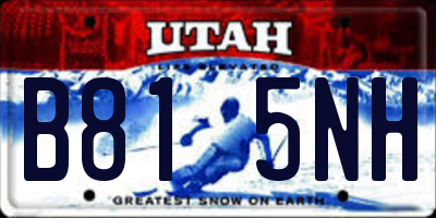 UT license plate B815NH