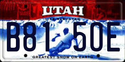 UT license plate B815OE