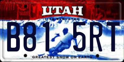 UT license plate B815RT