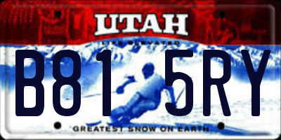 UT license plate B815RY