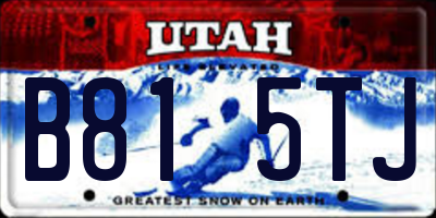 UT license plate B815TJ