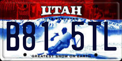 UT license plate B815TL
