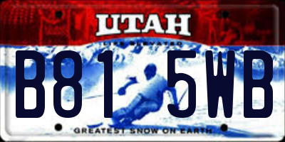 UT license plate B815WB