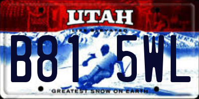 UT license plate B815WL