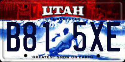UT license plate B815XE