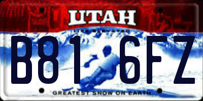UT license plate B816FZ