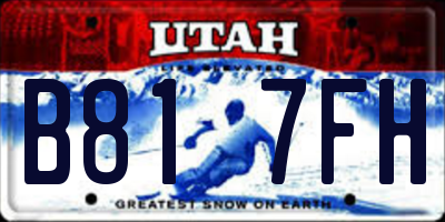 UT license plate B817FH
