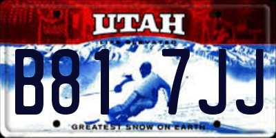 UT license plate B817JJ