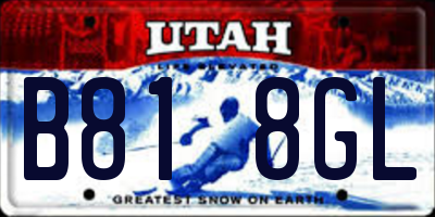 UT license plate B818GL