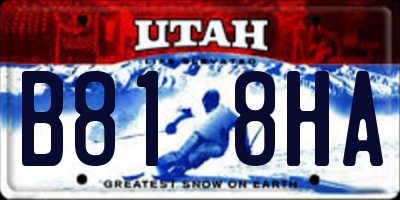 UT license plate B818HA