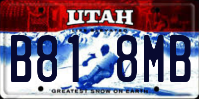 UT license plate B818MB