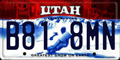 UT license plate B818MN
