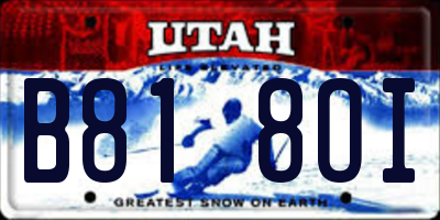 UT license plate B818OI