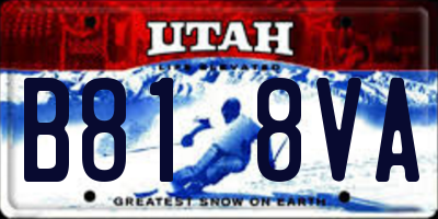 UT license plate B818VA