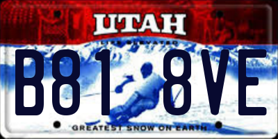 UT license plate B818VE