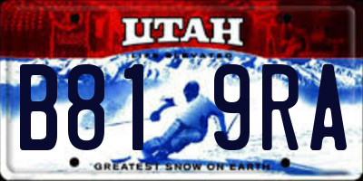 UT license plate B819RA