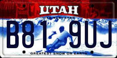 UT license plate B819UJ