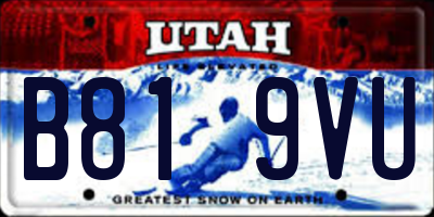 UT license plate B819VU
