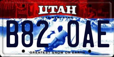 UT license plate B820AE