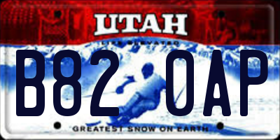 UT license plate B820AP