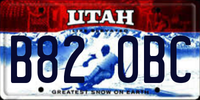 UT license plate B820BC