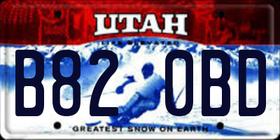 UT license plate B820BD