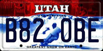 UT license plate B820BE