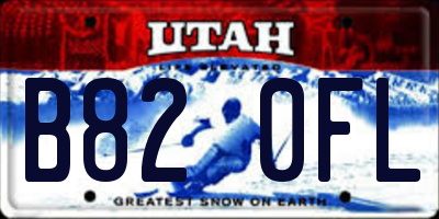 UT license plate B820FL