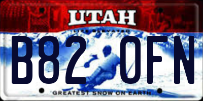 UT license plate B820FN