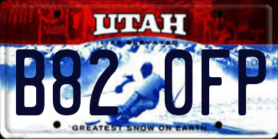 UT license plate B820FP