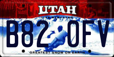 UT license plate B820FV