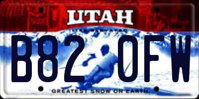 UT license plate B820FW
