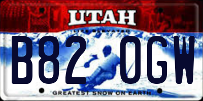UT license plate B820GW