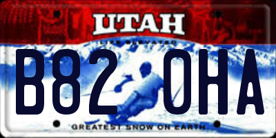 UT license plate B820HA