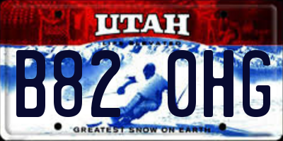 UT license plate B820HG