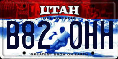 UT license plate B820HH