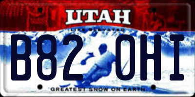 UT license plate B820HI